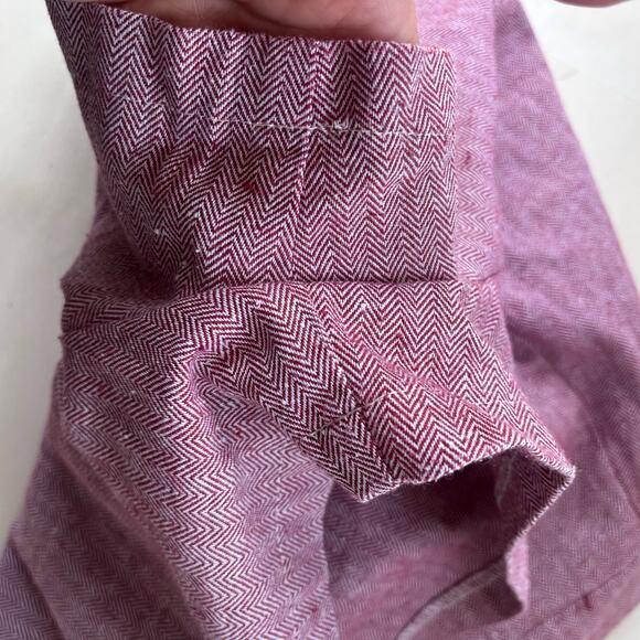 VALIJA Pleated Womens Shorts Sz Small ColorBlock Chevron High Rise 2" Red Preppy - Picture 6 of 9